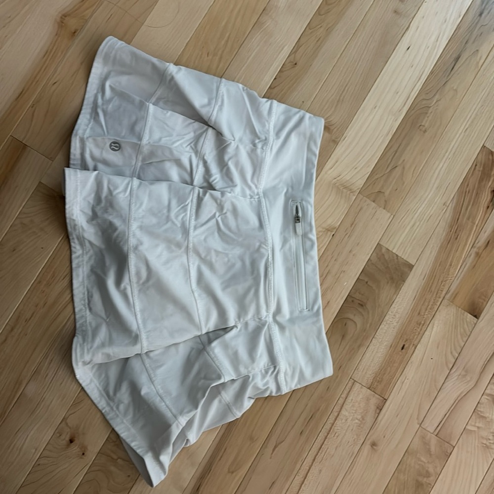 lululemon white pace rival skirt